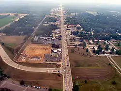 Roseland from the air, looking north