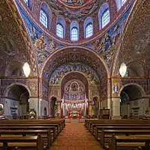 Murals inside the church