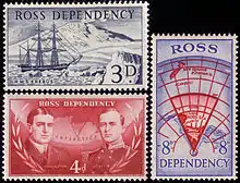 Image 6Ross Dependency 1957 issue (3 of 4 stamps)