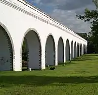 Rostokino Aqueduct in Moscow, Russia