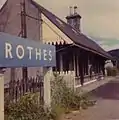 Rothes Railway Station with the Station name