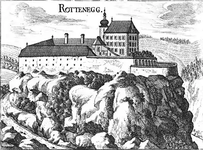 Rottenegg Castle in 1674