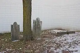 View of the graves