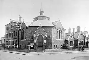 The former Rotunda in Aldershot in Hampshire, opened as a Primitive Methodist chapel in 1876 and demolished in the 1980s