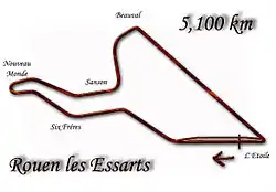 Original layout of Rouen, used in 1953