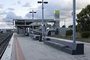 Southbound view from Roxburgh Park from platform 1