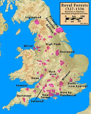 Image 53Location of Inglewood Forest, stretching from Carlisle to Penrith; it was the most northerly of the Royal forests (from History of Cumbria)