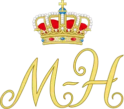 Royal Monogram of Queen Marie-Henriette of Belgium