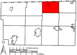 Location of Royalton Township in Fulton County