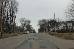 Looking east at Rozellville on County C