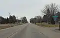 Looking east at the Rozellville sign on County C