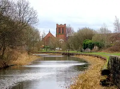 View of the church from the canal