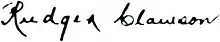 Signature of Rudger Clawson