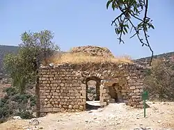 Maqam for Sheikh el-Kuweiyis ("the pretty sheikh") in 2010,  located south-southwest of the village site