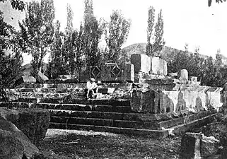 The ruins of the temple in the early 20th century (published in 1918)