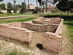 Ruins of Arogya Vihar, ancient city of Pataliputra, Kumhrar