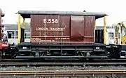 Brake Van B558 at Ruislip depot, modified for use as a brake test instrumentation van.