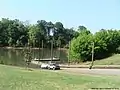 A boat being unloaded at Rotary Park