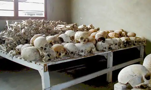 Image 6Rwandan genocide: Genocide victims in Murambi Technical School. Estimates put the death toll of the Rwandan genocide as high as 800,000 people. (from 1990s)