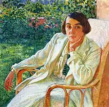 Painting of Élisabeth by Théo van Rysselberghe, 1916