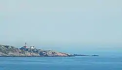 View of Ryvingen Lighthouse in Halse