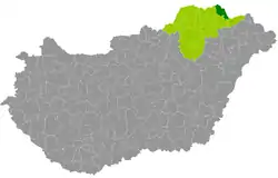 Sátoraljaújhely District within Hungary and Borsod-Abaúj-Zemplén County.