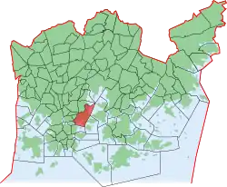 Position of Sörnäinen within Helsinki