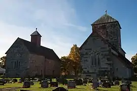 Sister Churches at Gran, romanesque and gothic, one long church, one basilica (12th century).