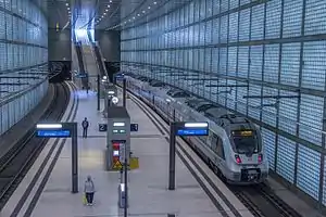 The S-Bahn station beneath Wilhelm-Leuschner-Platz