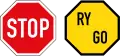 Stop / Go manual control sign