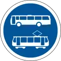 Buses and trams only