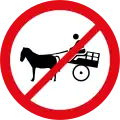 Animal drawn Vehicles prohibited