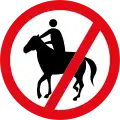 Rider prohibited