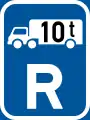 Reserved for goods vehicles exceeding 10 tonnes GVM