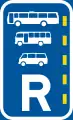 Reserved lane for buses, midi-buses and mini-buses