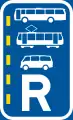 Reserved lane for buses, trams and mini-buses