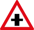 Crossroad ahead with priority