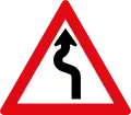 Winding road to right