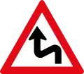 Double curve first to right