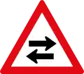 Two way Traffic crossroad