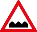 Uneven road surface ahead