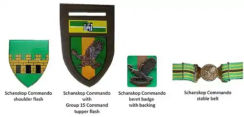 SADF era Schanskop Commando insignia