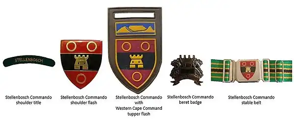 SADF era Stellenbosch Commando insignia