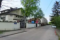 Chorzowska Street in Sadul, in 2017.