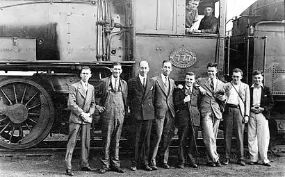 1930's Railway Circle photographers with no. 777, c. 1932