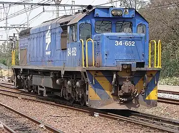 Blue Train no. 34-652 at Capital Park, 2 October 2006, incorrectly numbered 84-652