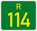 Regional route R114 shield