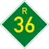 Provincial route R36 shield