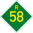 Provincial route R58 shield