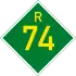 Provincial route R74 shield